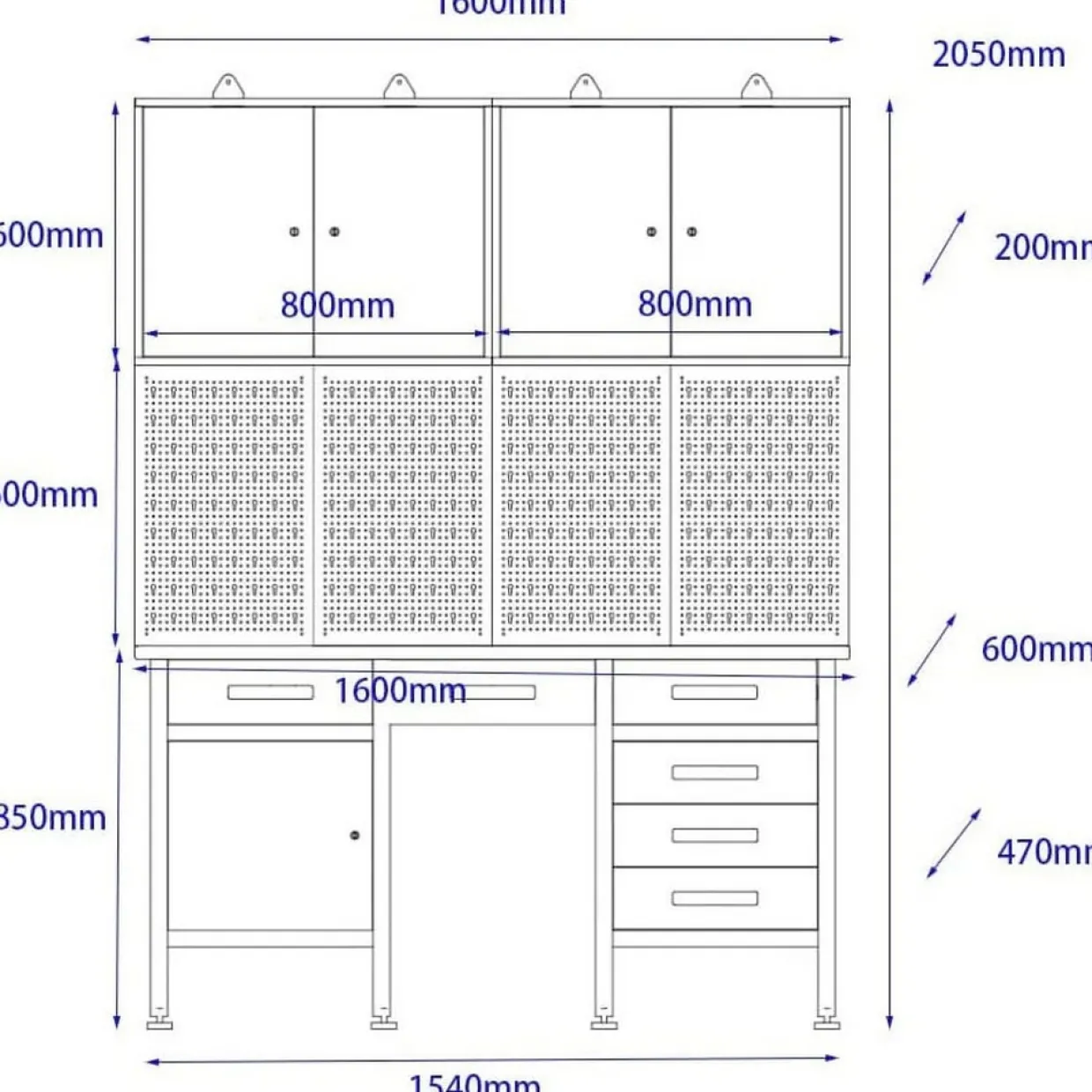 Pro 205x60x160 cm