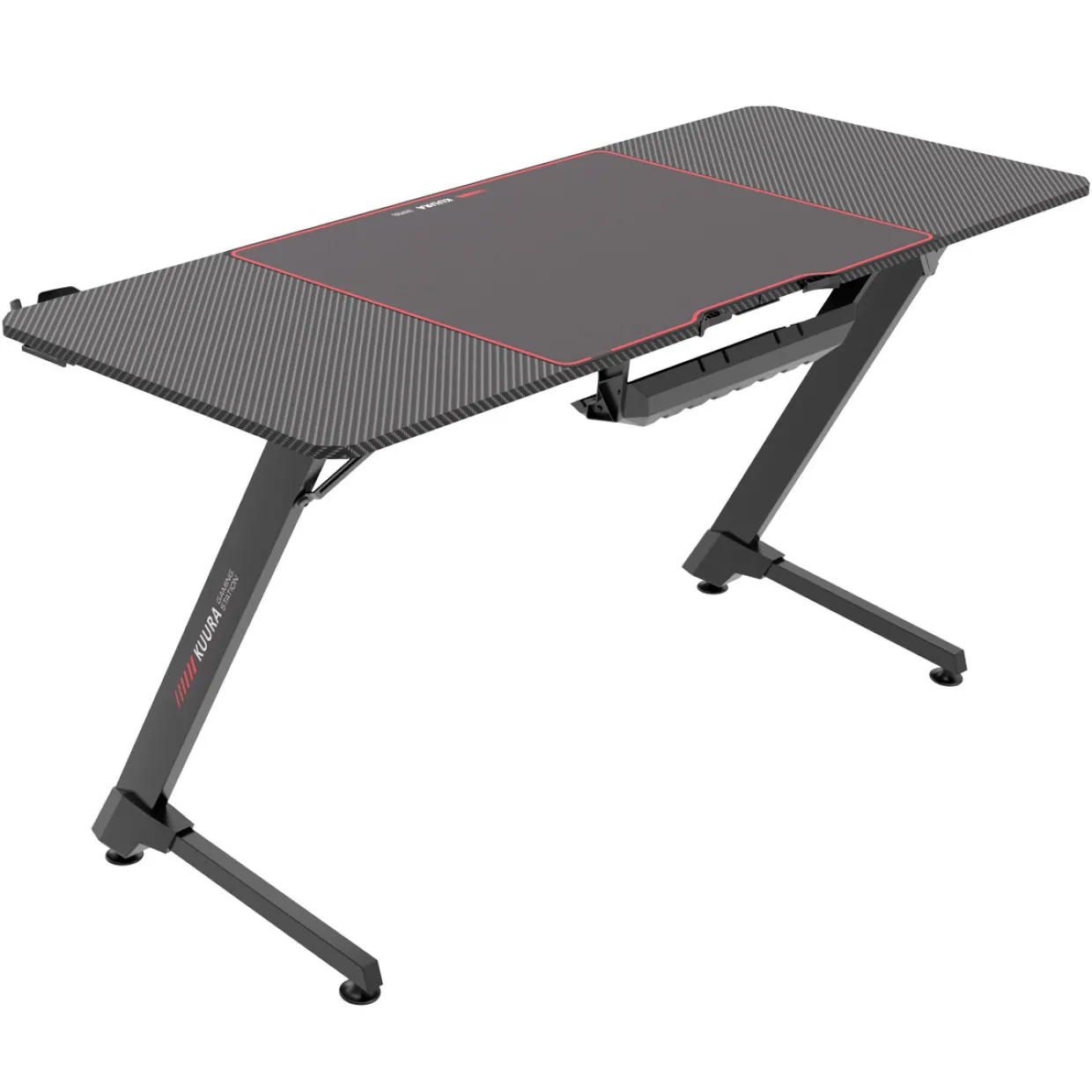 Pro 140x60 cm Svart med Integrerad Musmatta