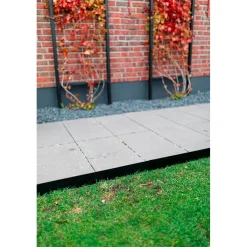 Rabattkant Svart Stål 16X100 cm 4-Pack för Gräskant & Grusgång