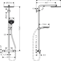 Raindance Select S Showerpipe 240 1jet 160 cc