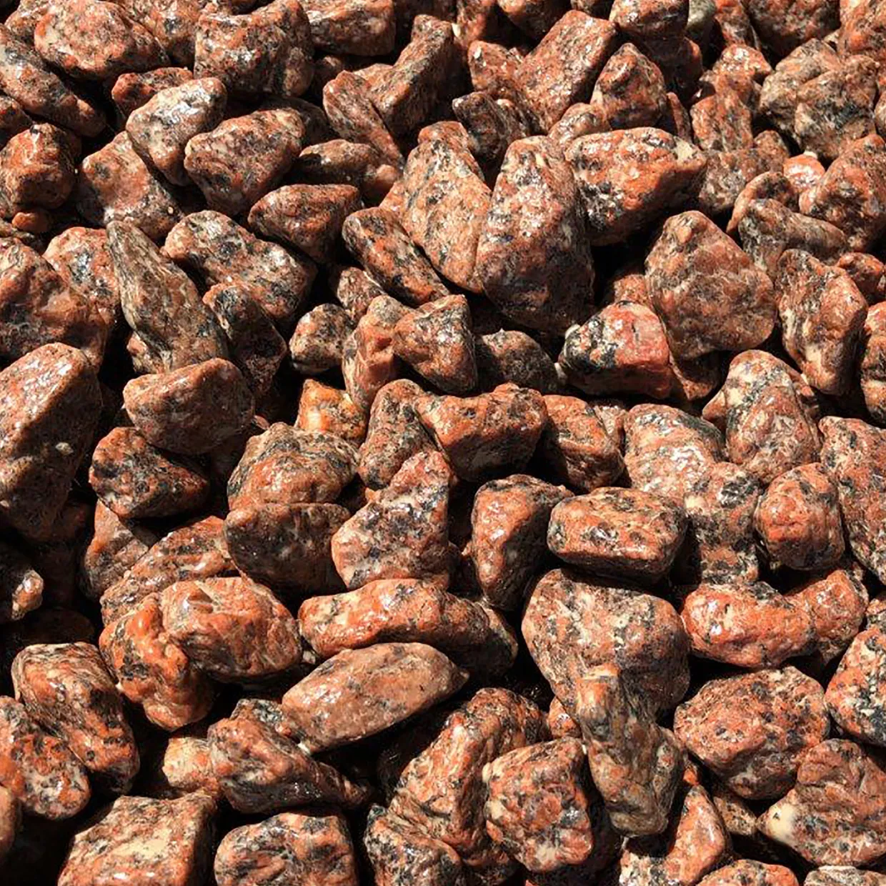 Röd Granit Tumlad 15-25 mm, 1000 kg Säck