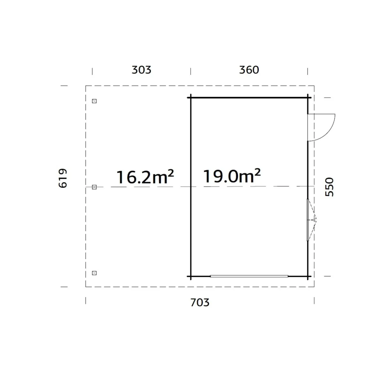 Roger med Carport 36,5 m2