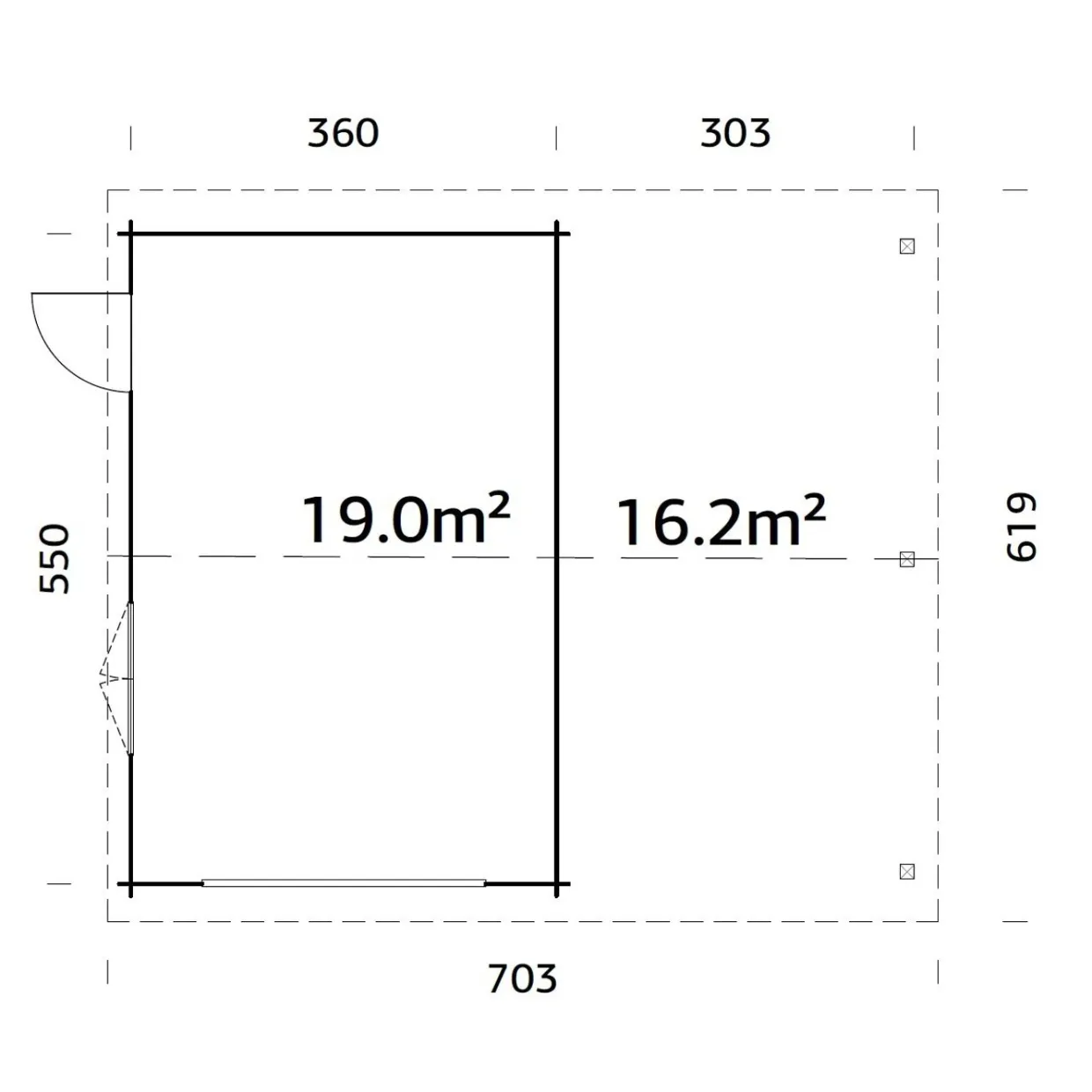 Roger med Carport 36,5 m2
