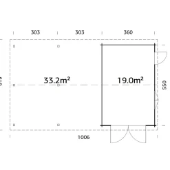 Roger med Carport 53,1 m2 och Slagport