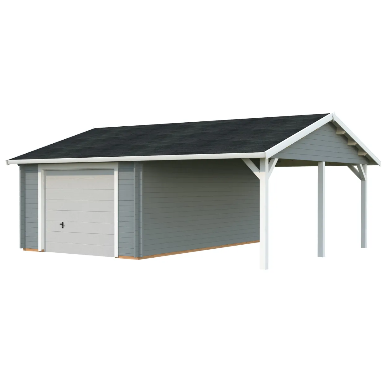 Roger med Carport 36,5 m2 och Takskjutport