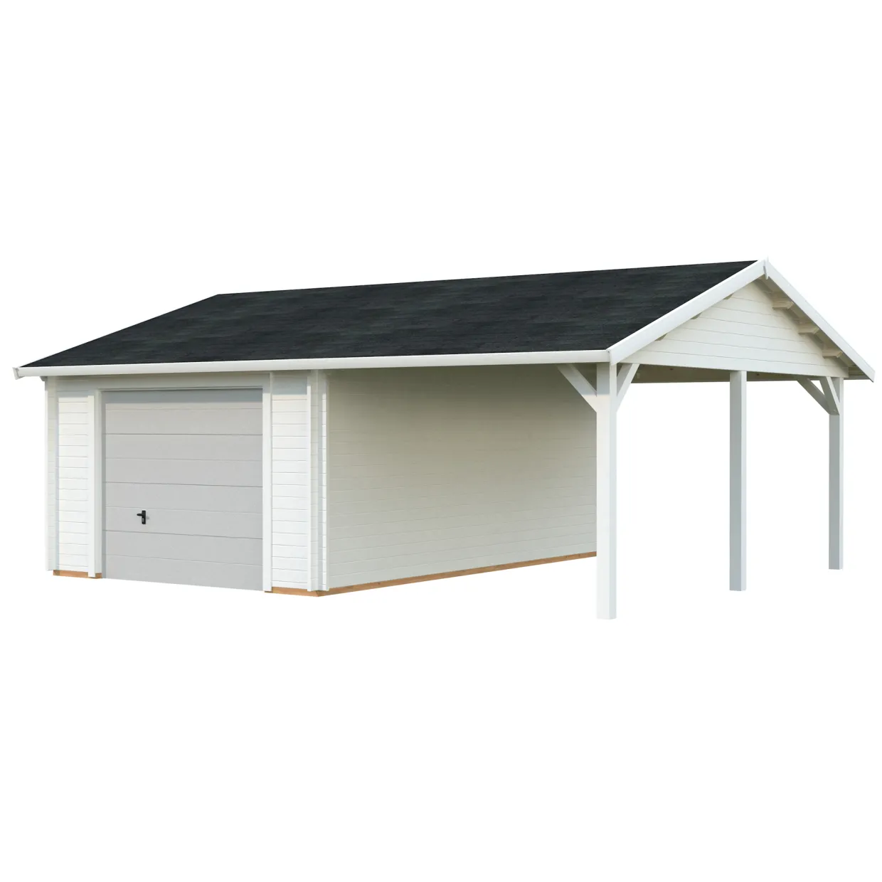 Roger med Carport 36,5 m2 och Takskjutport