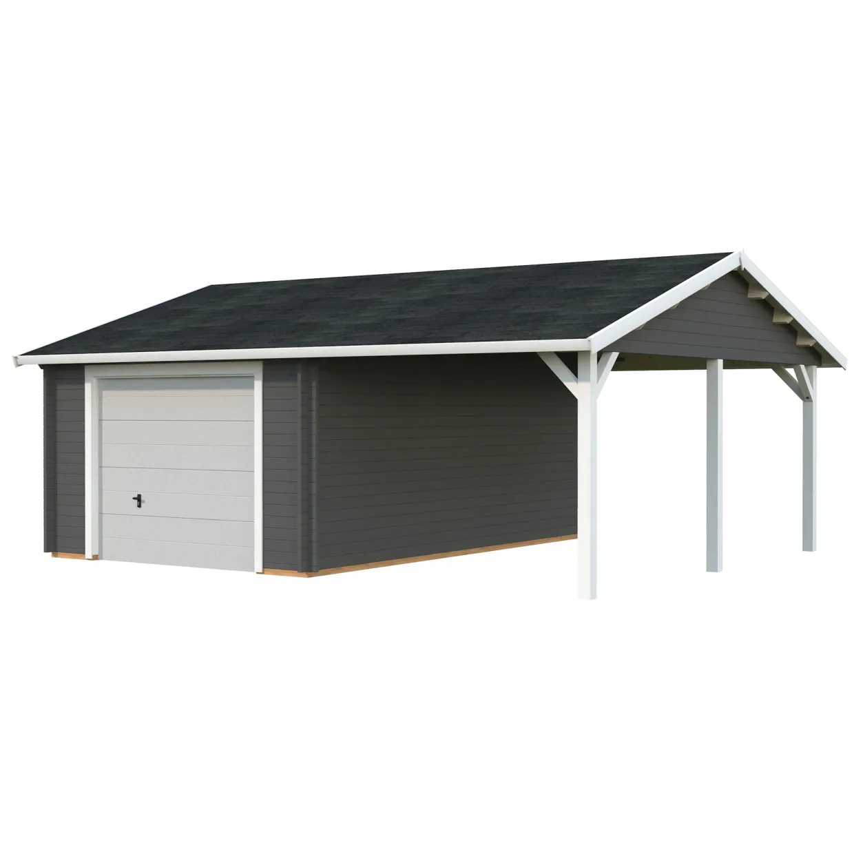 Roger med Carport 36,5 m2 och Takskjutport
