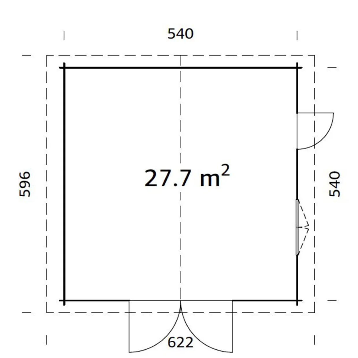 Roger med Garagedörr 29,2 m2