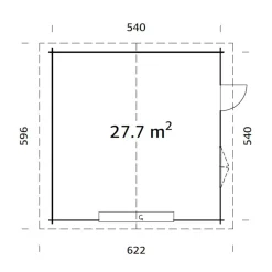 Roger med Garageport 29,2 m2