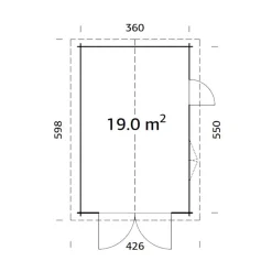Roger 19,0 m2 med Dörr