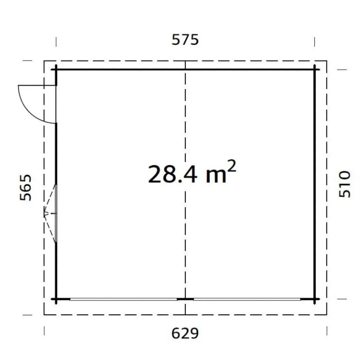 Roger 28,4 m2 utan Port