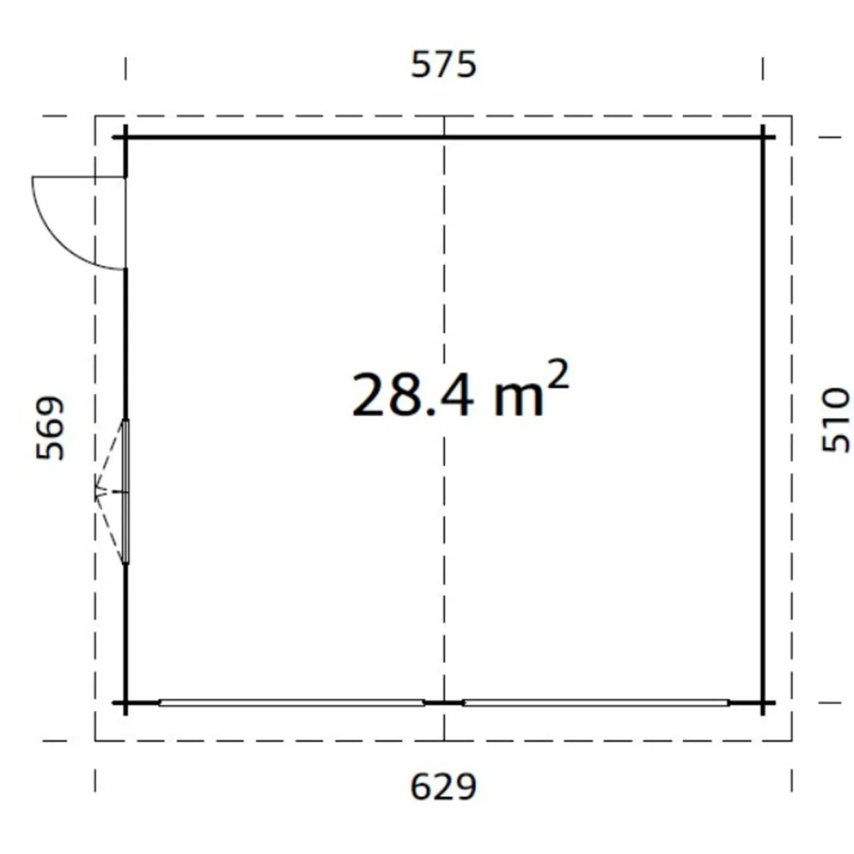 Roger 28,4 m2 utan Port
