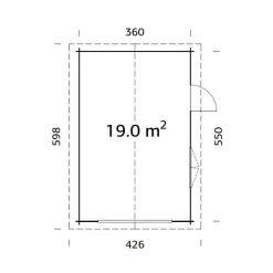 Roger 19,0 m2 utan Port