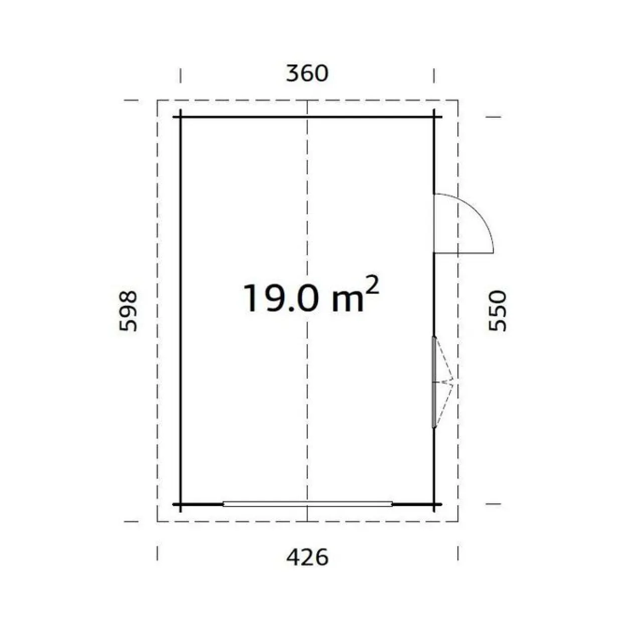 Roger 19,0 m2 utan Port