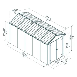 Rubicon 7 m² Förråd Grå