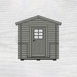 Sandsele 7 m² Fristående Bastuhus med Altan & Glasdörr