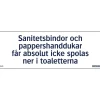 Sanitetsinstruktion Toa 210x74 mm Plast