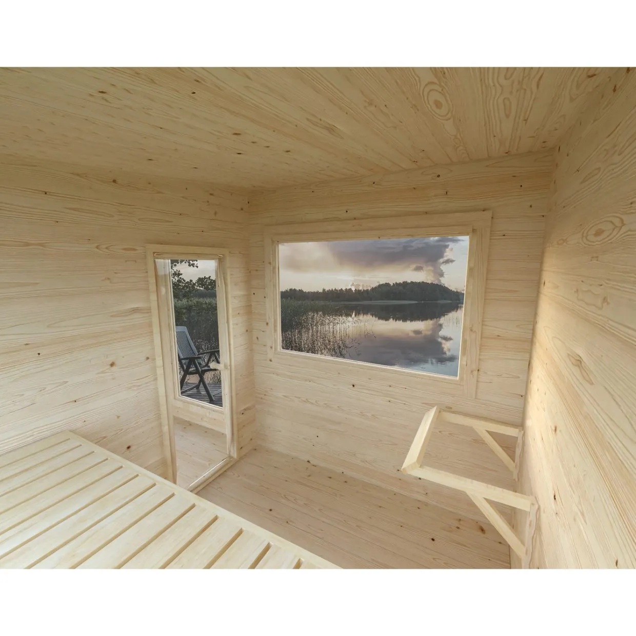 Sanna 13,5 m² Fristående Byggsats med Pulpettak