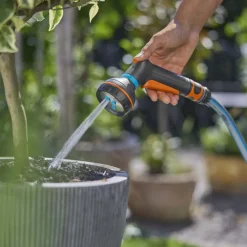 Slangbox XL 35 m Vit Med Vattenspridare & Sprinklerpistol