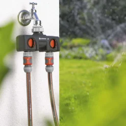 Slangbox XL 35 m Vit Med Vattenspridare & Sprinklerpistol