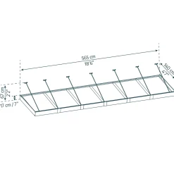 Sophia XL Grå Klar 1,4 X 6 m