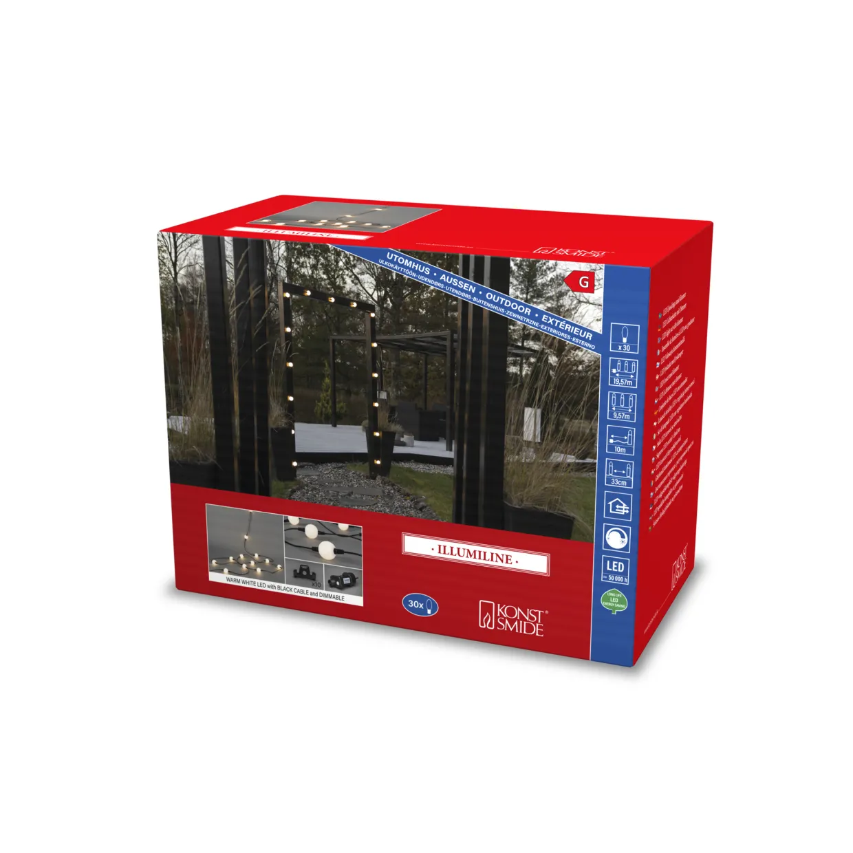 30st LED-opallampor Varmvit 2700K Utomhus