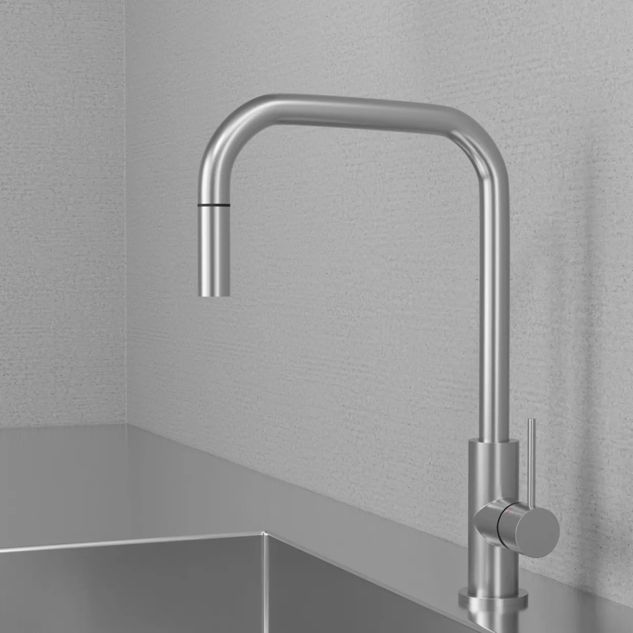 Steel Accent Square med Utdragbar Pip