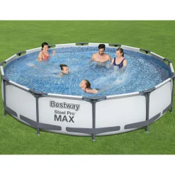 Steel Pro Max Ø3,66m 76cm Stålramspool Ovanmark med Filterpump