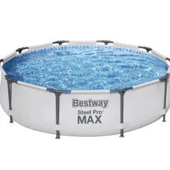 Steel Pro Max Ø3m Ovanmarkspool Grå