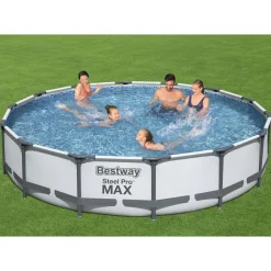 Steel Pro Max Ø4,3m Stålramspool Ovanmark med Filterpump