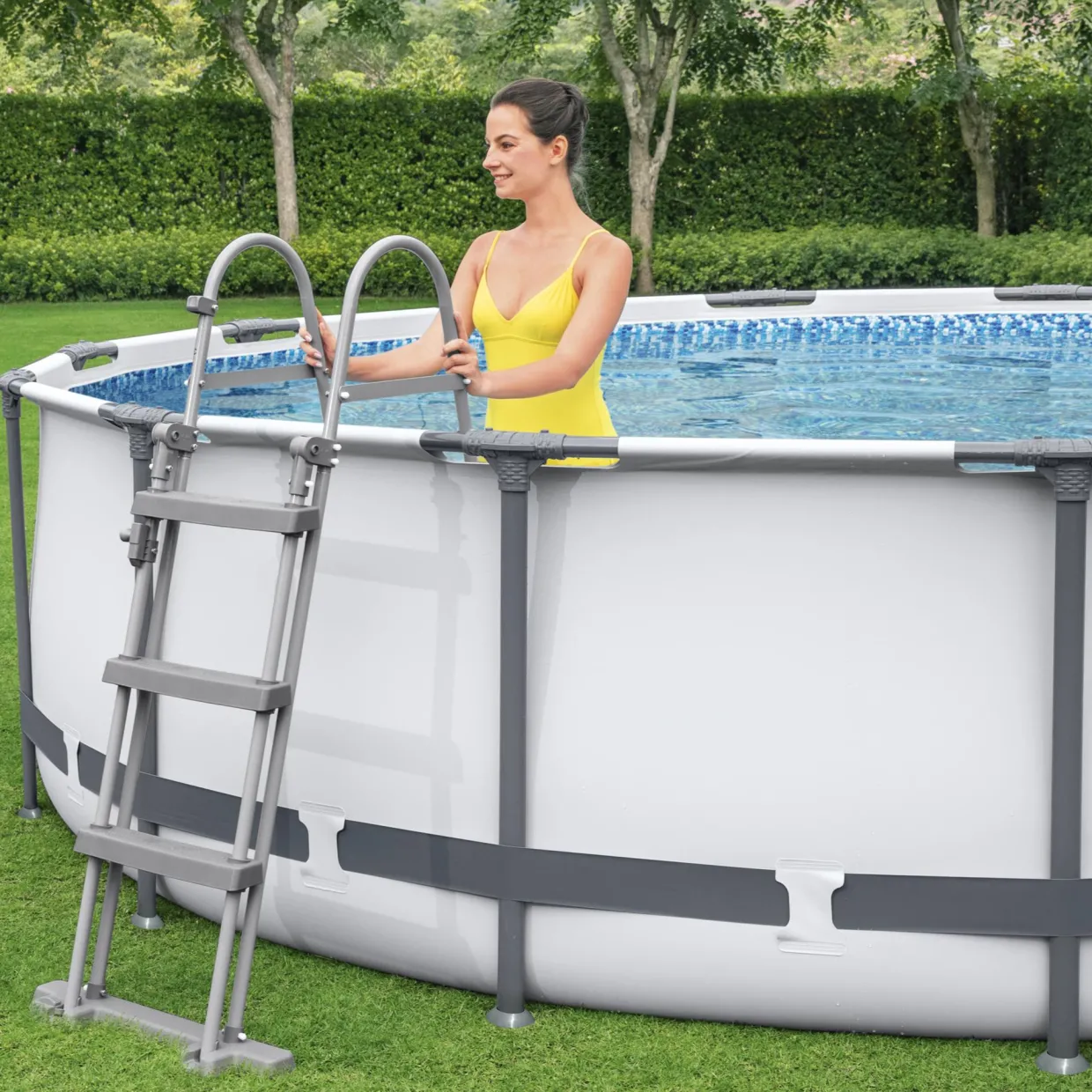 Steel Pro Max Ø4,57m Stålramspool Ovanmark med Filterpump
