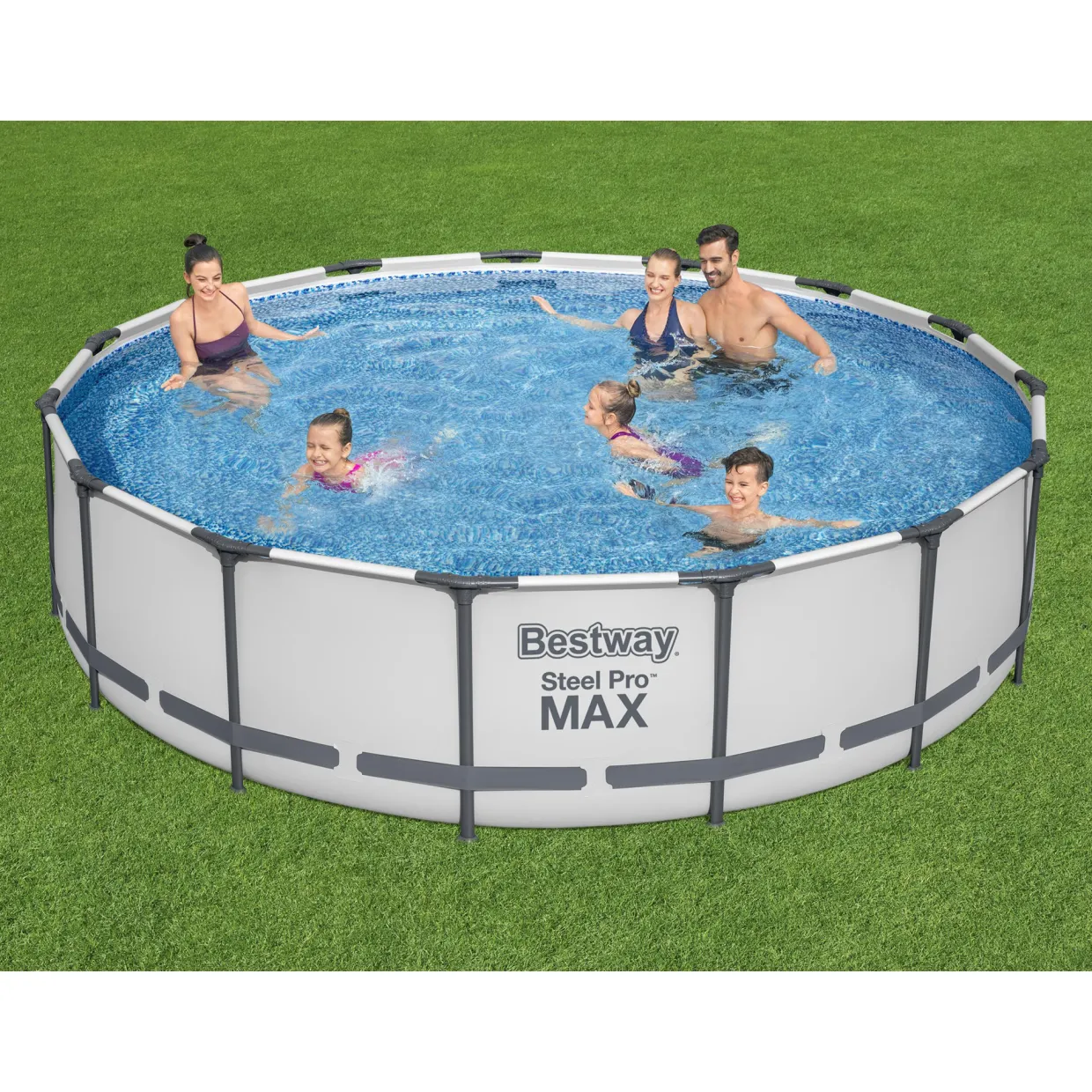 Steel Pro Max Ø4,57m Stålramspool Ovanmark med Filterpump