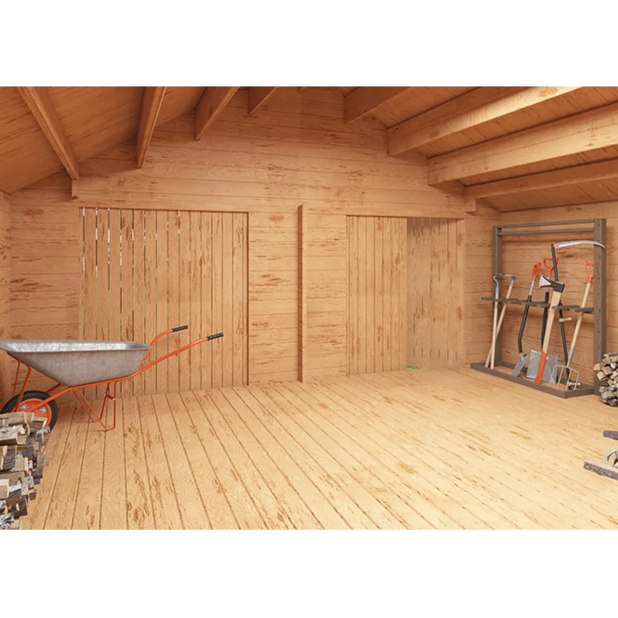 S16 Timmergarage Fasta Vägg 16 m2