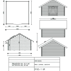 S16 Timmergarage Fasta Vägg 16 m2