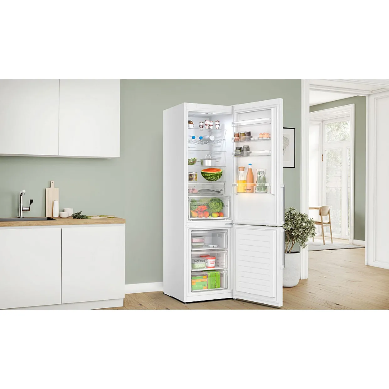 2 st KGN397WCT Serie 4 Vit NoFrost och VitaFresh