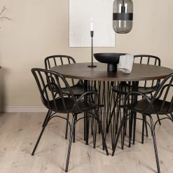 Stone round Ø 120 cm med 4 Dyrön Stolar