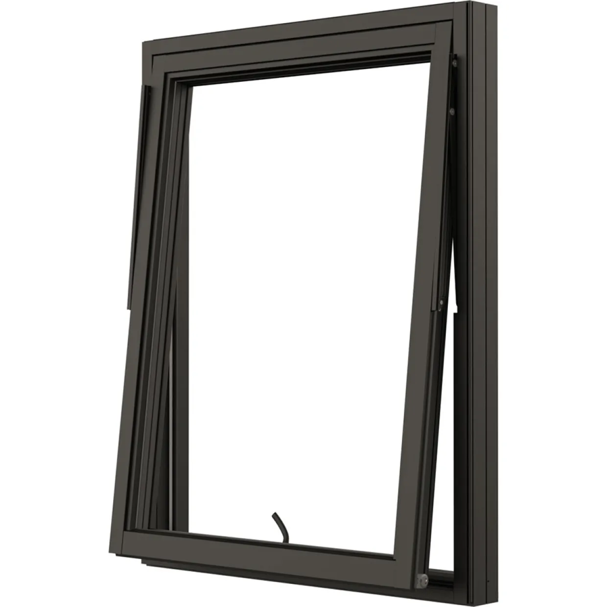 Svanenmärkt NTech 3-Glas Aluminium BlackLine Svart