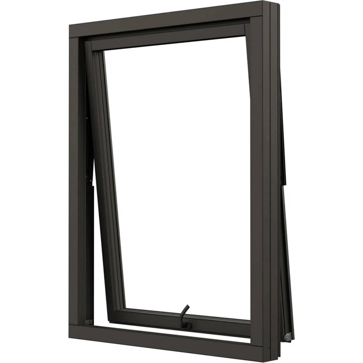 Svanenmärkt NTech 3-Glas Aluminium BlackLine Svart