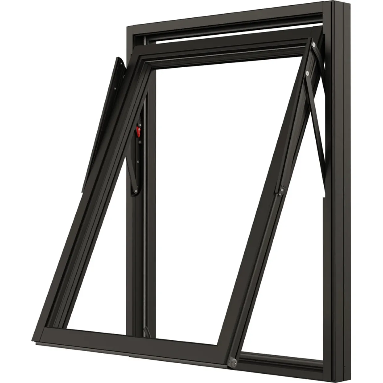 Svanenmärkt NTech 3-Glas Aluminium BlackLine Svart