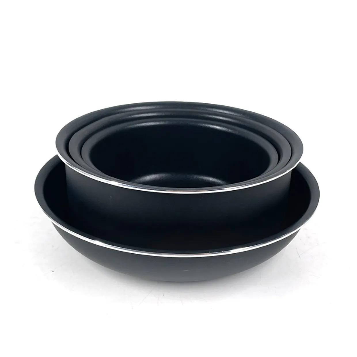Svart 9 Delar Grytor & Stekjärn med Avtagbara Hantag & Non-Stick