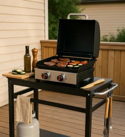 Svart Arbetsyta Till Grillen