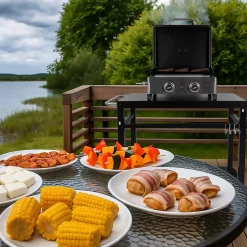 Svart Arbetsyta Till Grillen