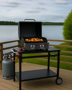 Svart Arbetsyta Till Grillen