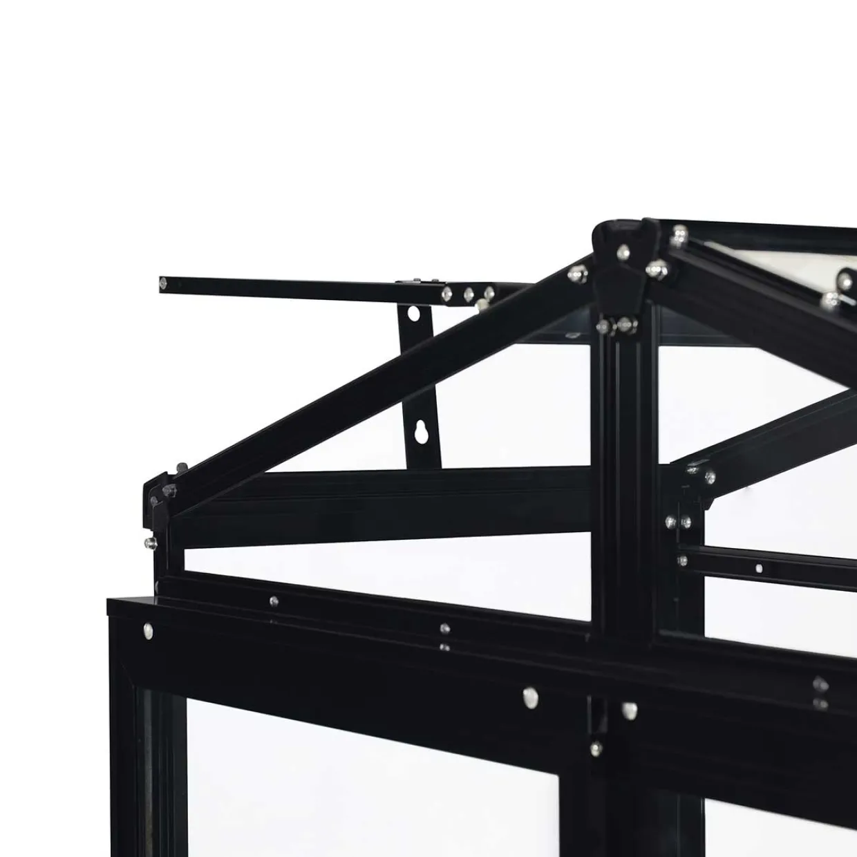 Svart Rektangulär Odlingsvitrin mot Vägg med Säkerhetsglas, 111x61x170 cm