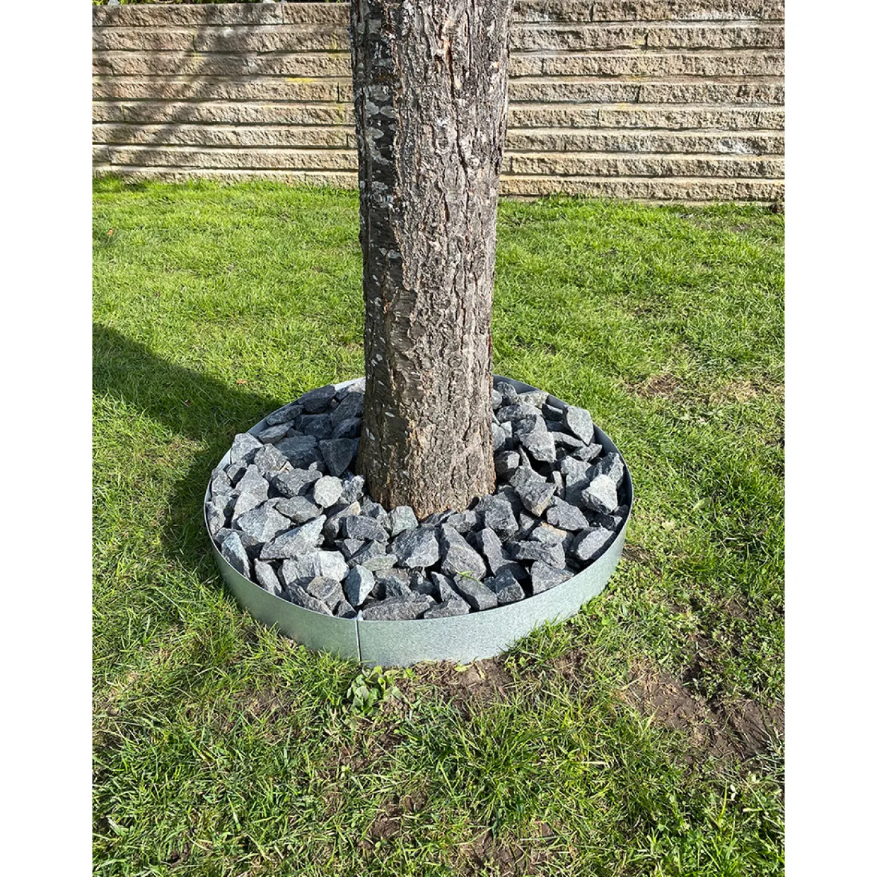 Svart Trädring i Stål, Gräskant & Odlingskant, ⌀65 cm