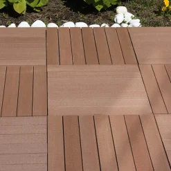 Teak Deltaplattan 30x30 Typ A Höger
