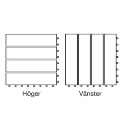 Teak Deltaplattan 30x60 Typ D Höger