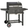 Tennessee Broiler Grilltunna med Fällbara Sidobord & Integrerad Termometer