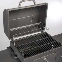 Tennessee Broiler Grilltunna med Fällbara Sidobord & Integrerad Termometer