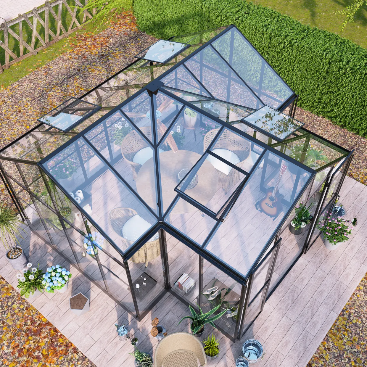 T-Format 11,6m² 4mm Säkerhetsglas